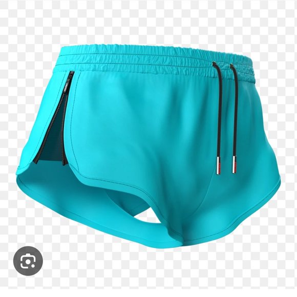 NWT Caribbean Blue Culprit BAEthing Suit Shorts - Picture 5 of 7